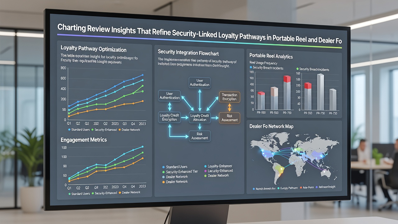 Chart visualization of security events linked to loyalty pathways in mobile dealer and reel systems
