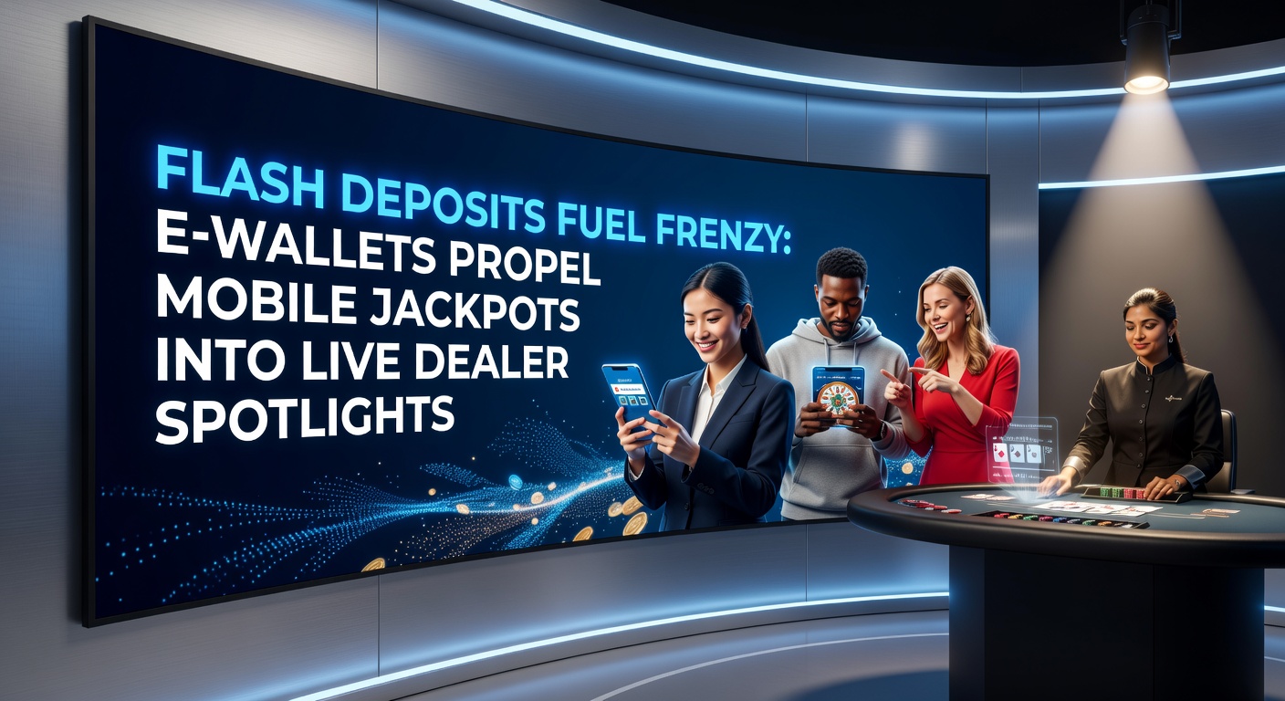Smartphone screen showing instant e-wallet deposit confirmation alongside a live dealer jackpot wheel spinning in real time