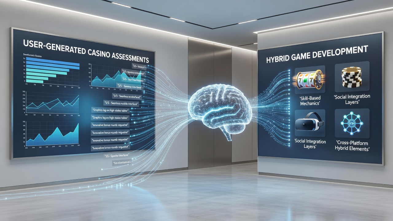 Close-up of hybrid casino game screen displaying spinning reels above an active card table interface