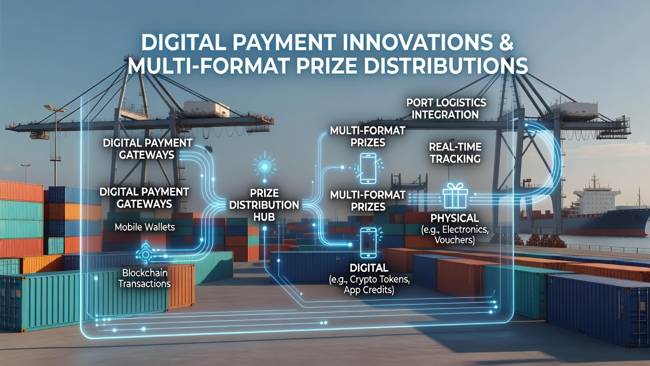 Mobile interface showing synchronized prize distribution across gaming formats